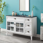Modway Isle 48" Bathroom Vanity Cabinet - White/Black-Particleboard and MDF Construction