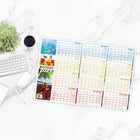 Day-Timer 2027 Flexible Erasable Seasonal Horizontal Wall Planner - 23-7/8" H x 36" W - Multicolour - Bilingual-Reversible: side one English - vertical yearly dated, block size: 1.1" x 1.4", side two French - vertical yearly dated, block size: 1" x 1.4"