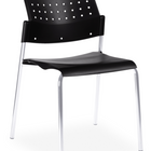 Global Sonic Armless Stacking Chair - Night with Black Frame-Armless Stacking Chair