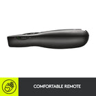 Logitech Wireless Presenter R400-The red laser pointer is easy to see against most backgrounds
