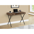 Monarch Specialties 7794 42" Computer Desk - Brown Reclaimed Wood/Black Metal-Solid construction providing a rich, full look in the home office space of your small home, apartment or condo
