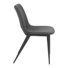 Zuo Desi Armless Dining Chair - Black - Set of 2-Dimensions: 19.7" L x 20.3" W x 32.7" H