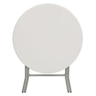 Flash Furniture 32" Round Granite Plastic Folding Table, White-220 lb. Static Load Capacity
