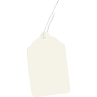 Crownhill Retail Marking / Pricing Tag With String, 1-15/16" x 1-1/4", White, 1000 Pack-Ideal for marking prices on items in retail stores or shops