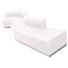 Flash Furniture HERCULES Alon Series Melrose LeatherSoft Reception Configuration - 5 Pieces - White-Contemporary Reception Set