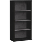 Monarch Specialties 7407 48"H Bookcase - Black/Grey With Adjustable Shelves-Large storage area with 3 thick panel adjustable shelves and 1 fixed bottom shelf for storage or display