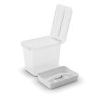 Curver Latchmate+ - Clear - 26 qt.-Latches act as a hinge allowing you to easily access items without removing the lid.