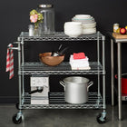 TRINITY EcoStorage 3-Tier Cart, Chrome (TBFZ-0902)-Easy, no tool assembly
