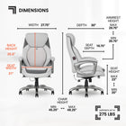Sharper Image S-600 Active Lumbar Massage Chair - 27-3/4“ W x 30" D x 45-1/4" -48-1/4" H - White-Cable-actuated tilt, lock, and height adjust