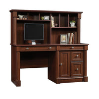 Sauder Palladia Computer Desk & Hutch, Select Cherry-Select Cherry finish