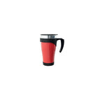 Timolino Travel Mug, Red, 16 fl. Oz.-Vacuum insulation keeps drinks hot, cold and fresh for hours. Electro-polished interior ensures clean tasting