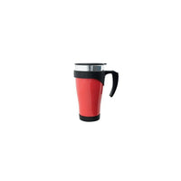 Timolino Travel Mug, Red, 16 fl. Oz.-Vacuum insulation keeps drinks hot, cold and fresh for hours. Electro-polished interior ensures clean tasting