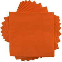 JAM Paper Beverage Napkins - Small - 5" x 5" - Orange - 600 Pack (5255620725b)-Orange paper cocktail napkins