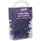 JAM Paper Push Pins, Purple Pushpins, 2 Packs of 100, 200 Pack (222419053a)-3