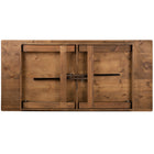 Flash Furniture HERCULES Series 7' x 40" Rectangular Antique Rustic Solid Pine Folding Farm Table-Base Size: 28"W x 52.25"L
