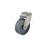 Blickle Heat-Resistant Thermoplastic Caster, 5", Caster Type: Swivel, Stem Design: Bolt Hole Fitting (LIXR-POHI 125G)-Wheel Diameter: 5"