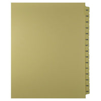 Mark Maker Legal Exhibit Index Tab Set of Buff Single Tabs, 1/15th Cut, Letter Size, No Holes, Number 181 - 195-Buff Single Tabs, 1/15th Cut