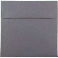 JAM Paper 8.5 x 8.5 Square Envelopes, Dark Grey, 100 Pack (36396440g)-Dark gray