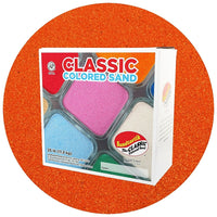 Sandtastik Classic Coloured Sand, 25 lb (11.3 kg) Box, Orange-Fine grain with natural sparkle throughout