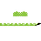Teacher Created Resources Polka Dots Magnetic Borders, Lime, 36 Pack-Create fresh looks for bulletin boards, windows, walls, and class projects with borders and trimmers