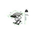 Uncaged Ergonomics CD4 Ergonomic Laptop Stand and Standing Desk - Black-Compact Profile: small, compact laptop standing desk takes up less than 13 x 16" of desk space