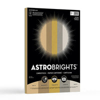 Astrobrights Coloured Cardstock - 8.5" x 11" - 65 lb/176 gsm - "Natural" 5 Color Assortment - 50 Pack-Natural colour card stock for creative and durable  projects. Colours include: Husk, Grocer Kraft, Honeycomb, Concrete, and Stone