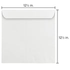 JAM Paper 12.5 x 12.5 Square Envelopes, White, 100 Pack (03992322B)-Closure: Gum