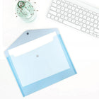 JAM Paper Plastic Envelopes with Snap Closure, Letter Booklet, 9.75 x 13, Blue Poly, 12 Pack (218S0BU)-Material: plastic