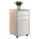 Winsome 18316 Kenner Mobile File Cabinet, 3 Drawers, Reclaimed Wood/White Finish-White and Reclaimed wood Finish