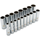 Dynamic Tools 1/2" Drive 18 Piece 12 Point Deep, Metric Socket Set, 10mm - 27mm-Contains: 10, 11, 12, 13, 14, 15, 16, 17, 18, 19, 20, 21, 22, 23, 24, 25, 26, 27mm