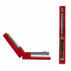 JAM Paper Modern Desk Stapler - Red-The bottom of the stapler is coated in rubber to prevent it from slipping when in use. A specially crafted inner rail delivers jam-resistant, accurate stapling you can count on.
