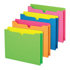 Pendaflex Pendaflex Glow Twisted File Jackets - Letter Size - Assorted Colours - 10 Pack-Closed on sides and bottom to keep papers and small items secure