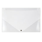 JAM Paper Plastic Portfolio with Snap Closure, Large, 11 x 17 x 0.75, Clear, 2 Pack (2254001g)-Clear