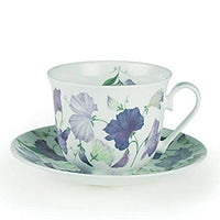 Roy Kirkham Breakfast Cups & Saucers - Sweet Pea (Lilac) (Set of 2)-Breakfast Cups & Saucer
