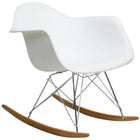 Plata Import Eiffel Bucket Rocker, White (PC-018R-WHITE)-Lounge Rocking Chair