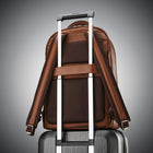 Samsonite Classic Leather Backpack 15.6", Cognac-Full-sized deluxe backpack, fits up to 2 laptops.