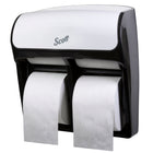 Scott Pro 4-Roll Capacity SRB Scott Pro/Cottonelle Bath Tissue Dispenser (44517) - White-High-capacity coreless system means you can refill less often and reduce waste with no core to throw away