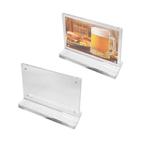 Futech CTS0192 Countertop Magnetic Acrylic Sign Holder - 4-1/2" x 6" x 2" - Clear - 10 Pack-The CTS0192 Magnetic Countertop Sign Holder features a clear acrylic construction. The two acrylic pieces holds the print material in between for displaying purposes. This item is great for advertising, showcasing, or for personal use.