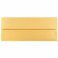 JAM Paper #10 Metallic Business Envelopes - 4.125" x 9.5" - Stardream Gold - 25 Pack-Colour: Stardream Gold