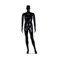 Eddie's Hang-Up Display Ltd. Glossy Abstract Male Mannequin, Two Straight Arms, Black (150552)-Glossy abstract male mannequin (two straight arms)
