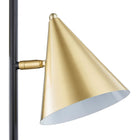 Union & Scale MidMod LED Table Lamp - Brass-Dimensions: 26.6" H x 14.6" W x 7.1" D