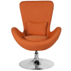 Flash Furniture Egg Series Orange Fabric Side Reception Chair-Lounge Chair