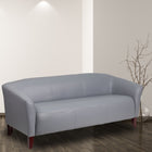 Flash Furniture HERCULES Imperial Series Grey Leather Sofa-Fixed Seat Cushion