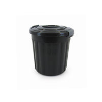 Mistral Multi Purpose Can With Lid - 24 Litre - Black-Locking Cans