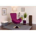 Flash Furniture Egg Series Magenta Fabric Side Reception Chair-Seat Cushion