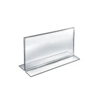 Azar Displays 7" x 11" Horizontal Double Sided Stand Up Acrylic Sign Holder, Clear, 10 Pack (152717)-Stand up sign holder is perfect for tabletop displays, restaurant table displays, and hotel concierge desks