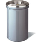 Justrite Cease-Fire Ashtrays, 23 3/4" x 38 1/2", 35Lb-Specially designed contoured head directs smoke and gas from any fire inside the container back into the combustion area