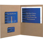 Oxford Earth in Mind Recycled Portfolio, Natural, 10 Pack-Generous twin pockets hold paper and resist tearing