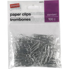 Staples Standard Vinyl-Coated Paper Clips - Silver - 100 Pack-Vinyl clips slide easily