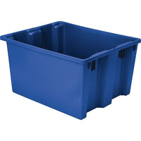 Lewis Bins+ Polylewton Stack-N-Nest Containers, 24.0" x 14.1", Blue, 3 Pack-Injection moulded from high-impact polyolefins